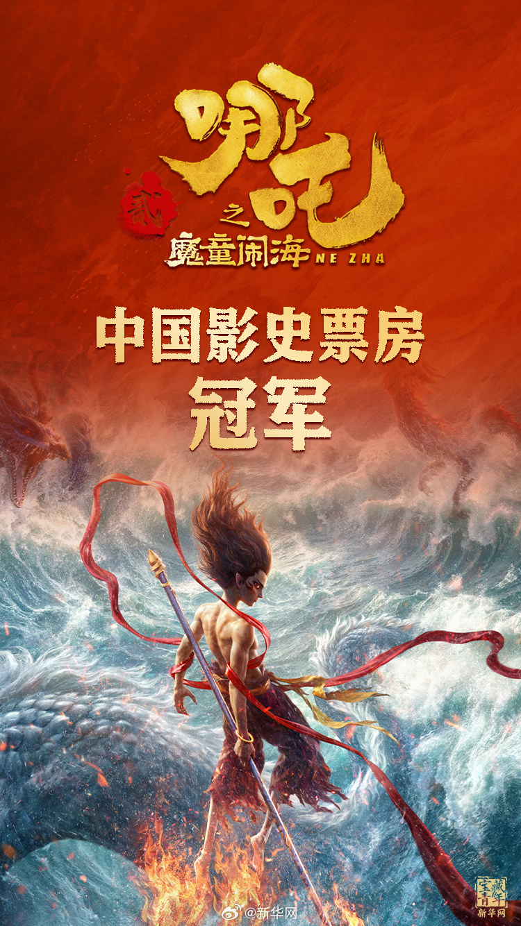 冠軍！《哪吒2》打破中國(guó)影史最高票房紀(jì)錄