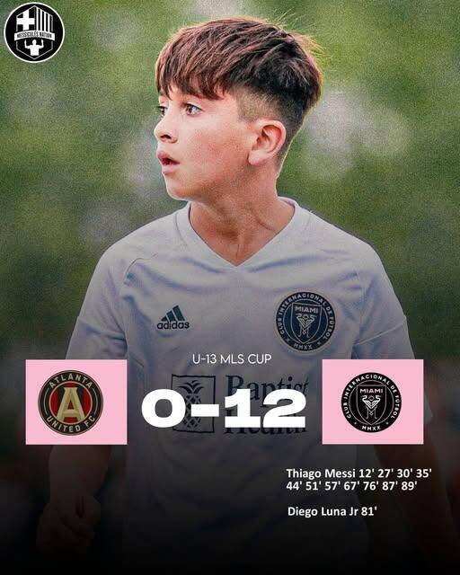  假新聞！梅西兒子U13比賽單場1人轟11球，多家媒體報道后刪除新聞