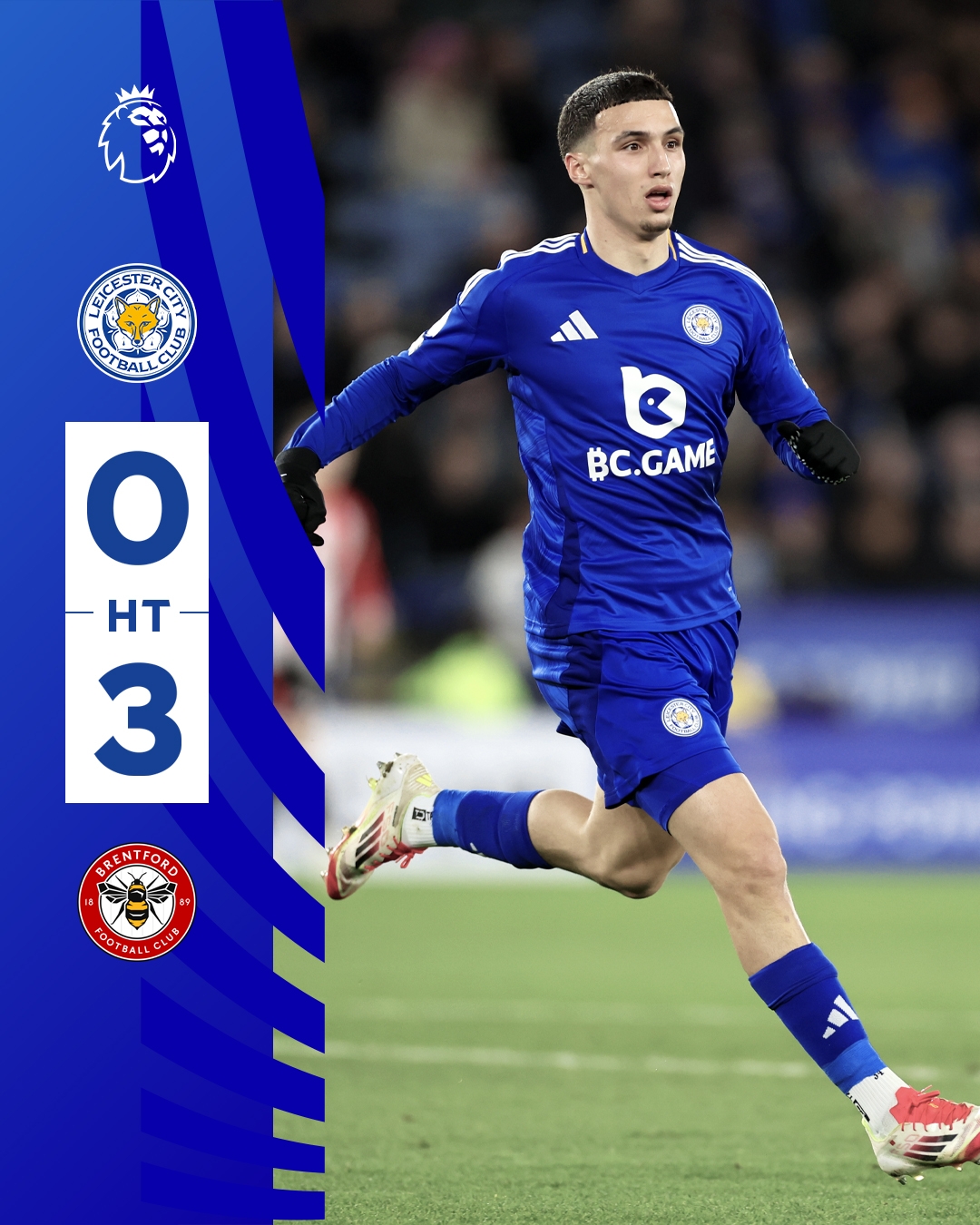  半場0-3！萊斯特若不進球輸球，將主場6連敗0進球創(chuàng)歷史最糟戰(zhàn)績